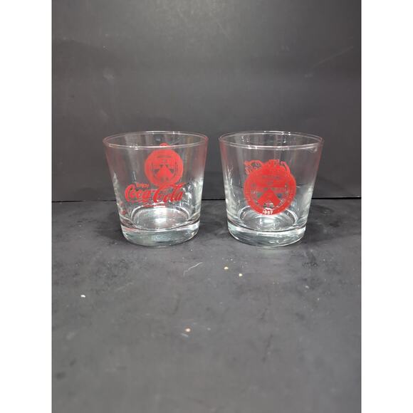 Coca Cola Drinking Glass Set, Toronto Police 1957, Whiskey Glasses, Vtg Glasses - Picture 3 of 9
